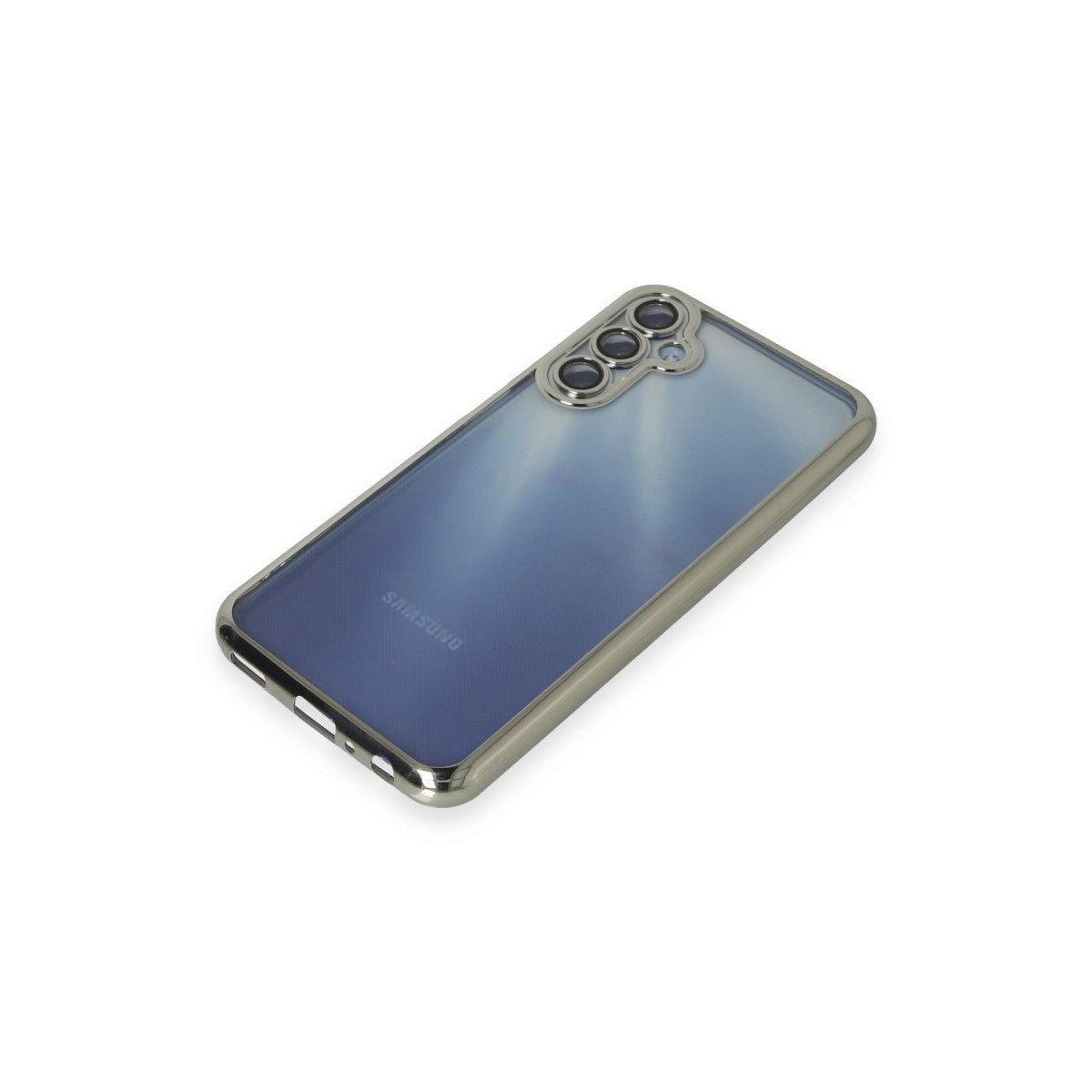 Galaxy A25 5G Kılıf Razer Lensli Silikon - Gümüş