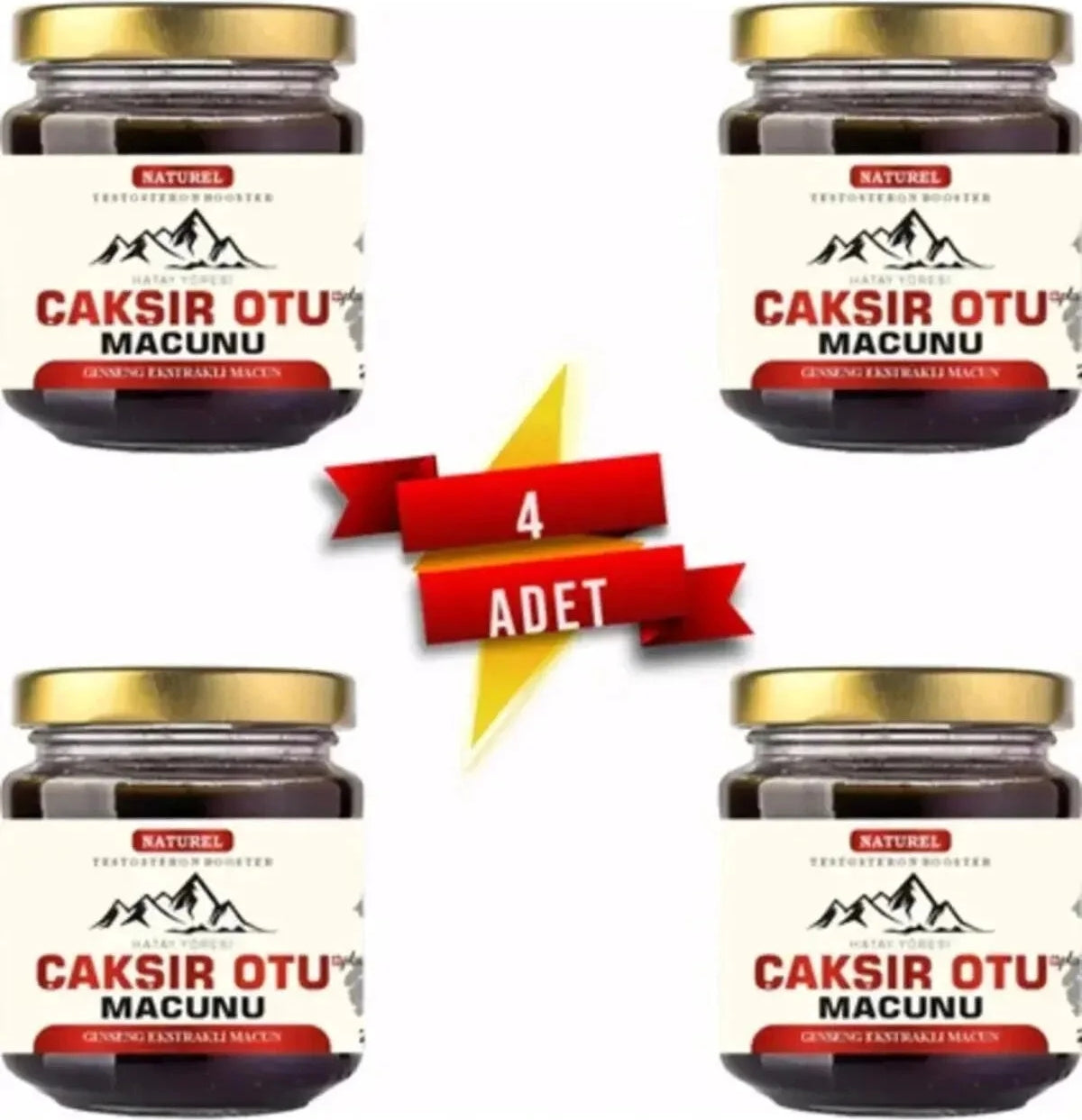 Erkeklere Özel 24 Saat Hatay Yöresi Çakır Otu Macunu 240 gr x 4 Adet