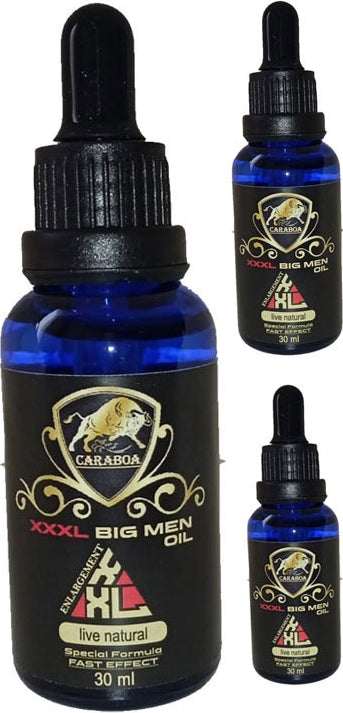 Caraboa Enlargementoil For Men 3 Adet 60 ml Erkekler Için Büyütücükalınlaştırıcı Yağ 30 ml