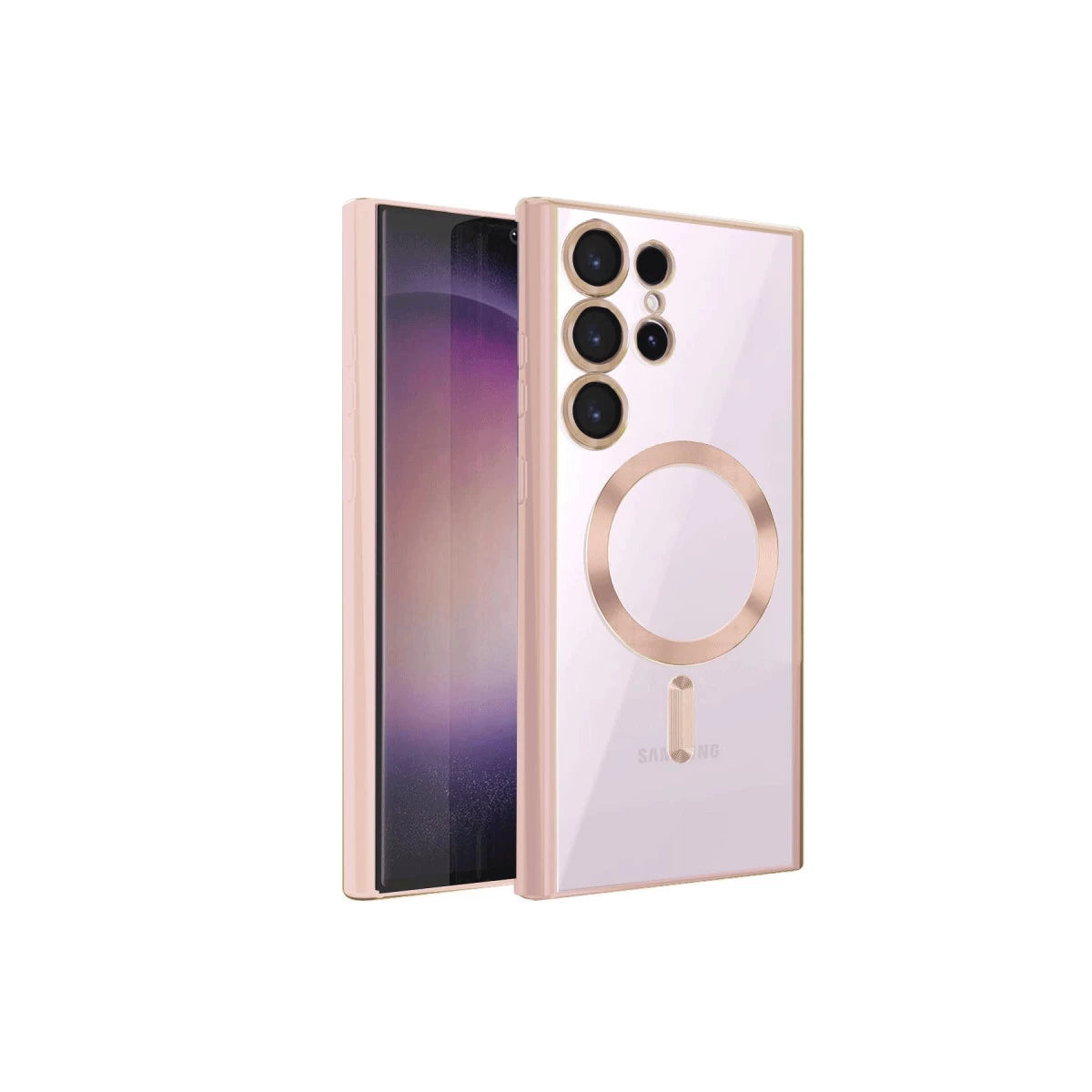 Galaxy S24 Ultra Kılıf Kross Magneticsafe Kapak - Rose