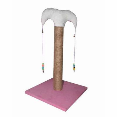 İnce Kedi Tırmalama Tahtası 50 Cm Pembe