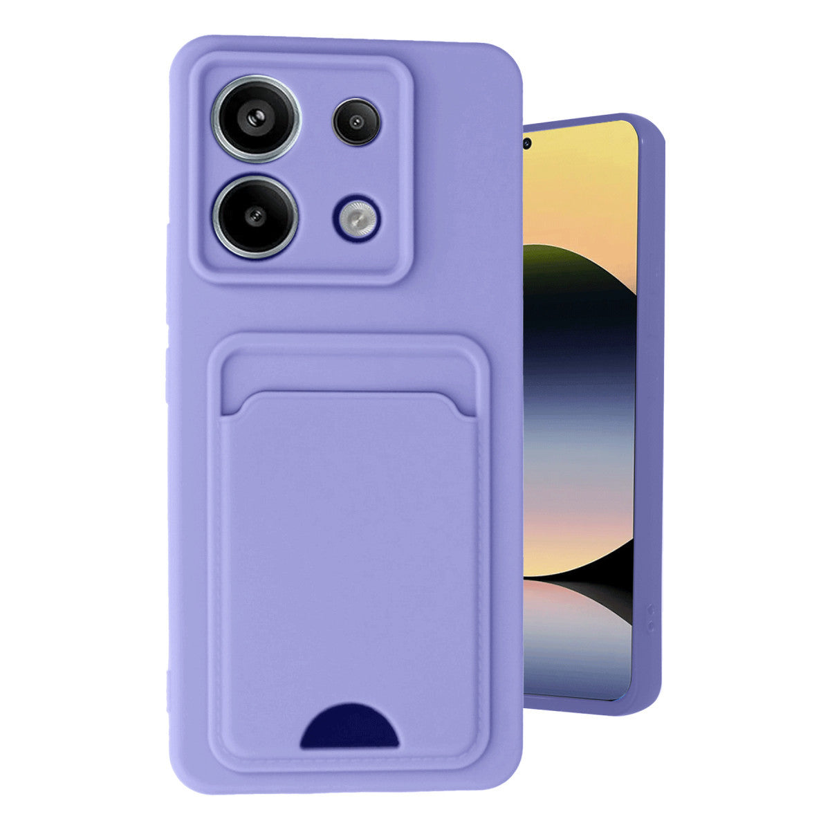 Redmi Note 13 Pro 5G Kılıf Kelvin Kartvizitli Silikon - Lila