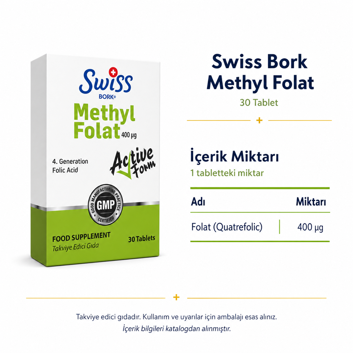Swiss Bork Methyl Folat 30 Tablet