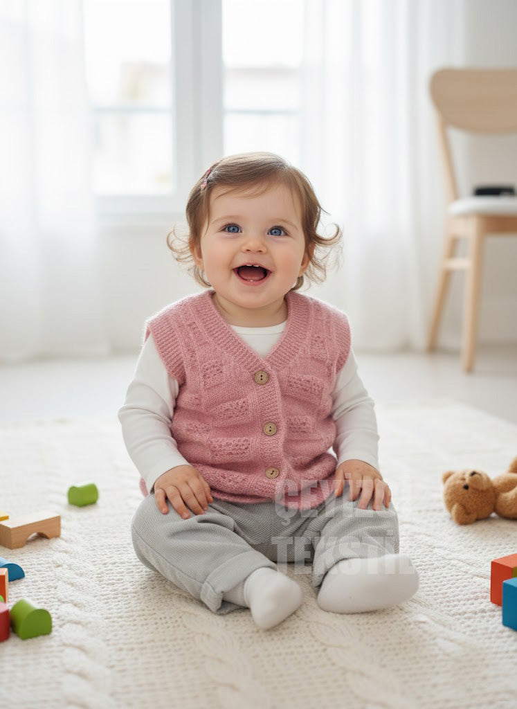 Bebek Yeleği, Yumoş Bebek Yeleği Simsiz Yumuşacık Bebek Yeleği