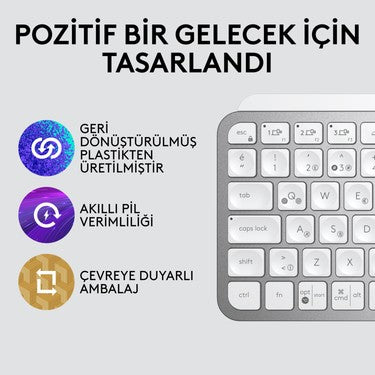 Minimalist Kablosuz Aydınlatmalı Klavye, Mac Uyumu ile Ergonomik Tasarım
