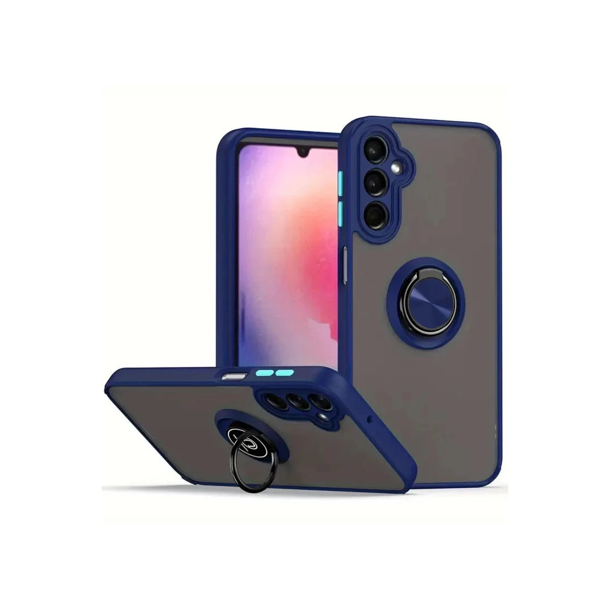 Galaxy A17 5G Montreal Yüzüklü Silikon Kapak - Lacivert