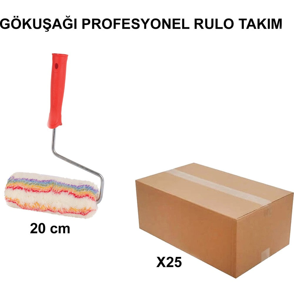 20 cm Profesyonel Rulo Takım, 25 Adet Set