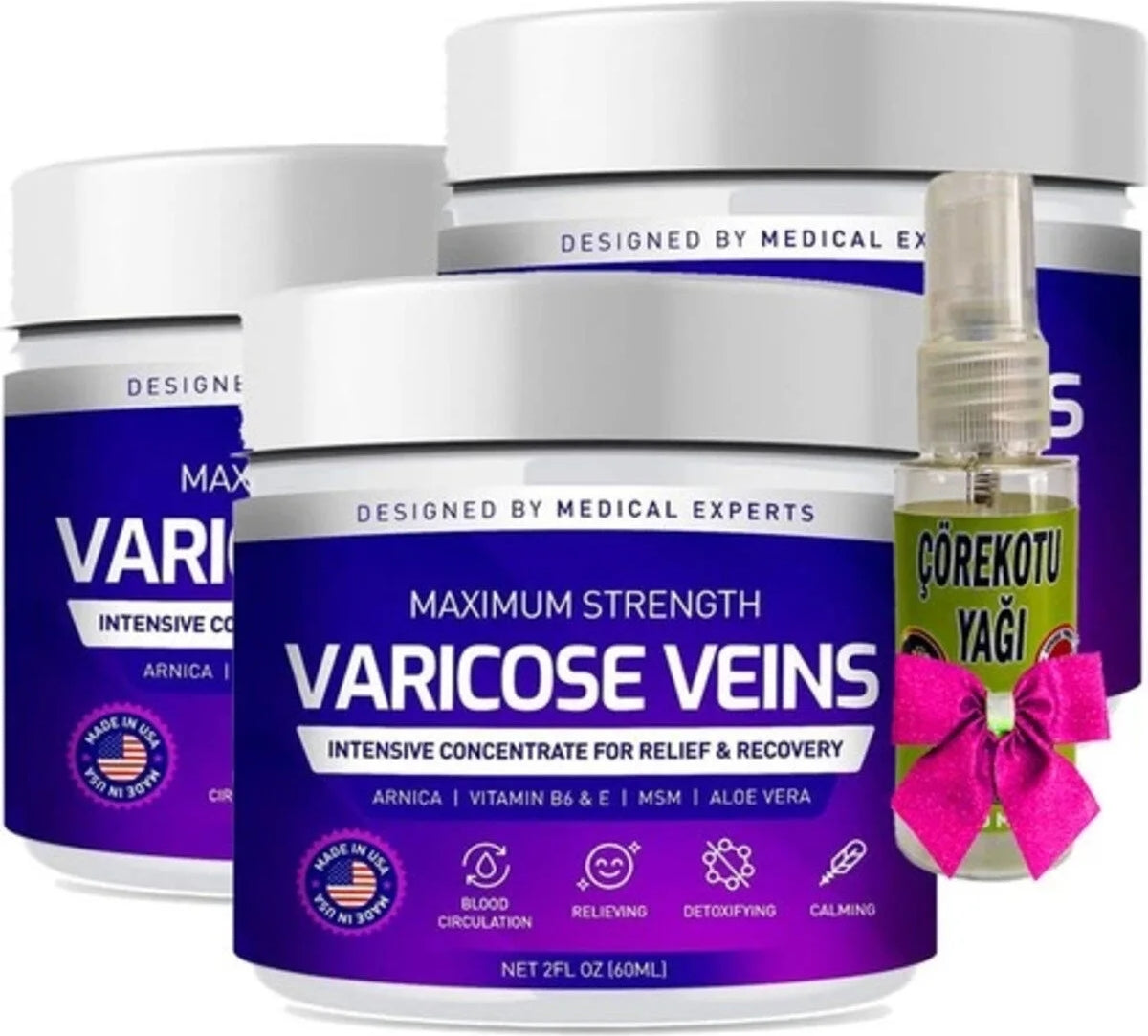 Süper Varcse Vnis Purple Bakım Kremi 100 ml x 3 Adet + Çörek Otu Yağı 30 ml