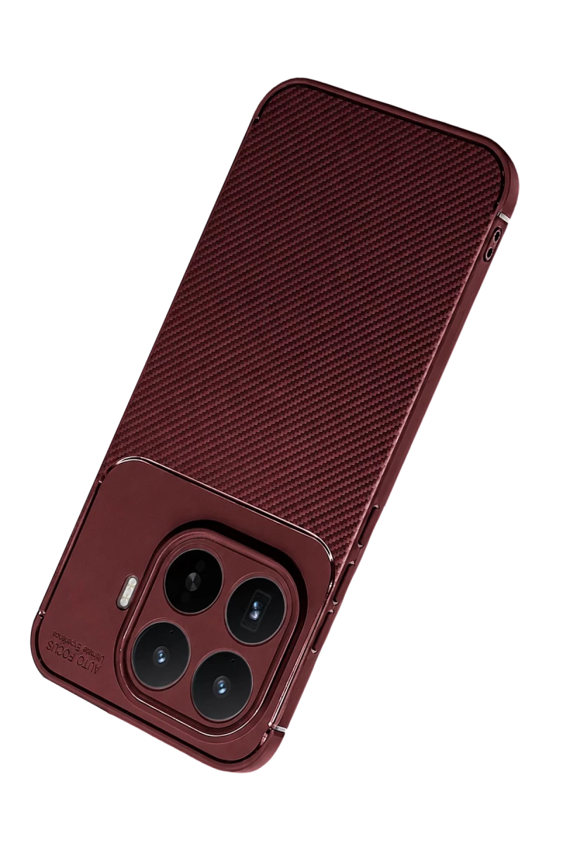 Mi 17T Pro Auto Focus Karbon Kapak - Bordo
