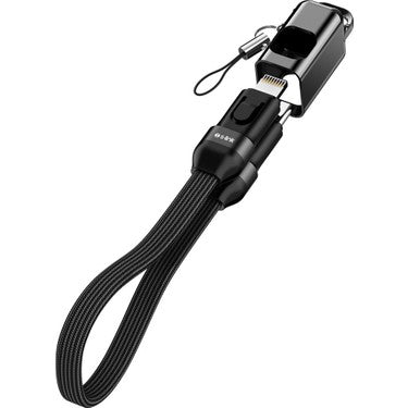 S-link Armor CL-020 30W 20 cm Type-C to Lightning PD Örgülü Metal Başlıklı Siyah Hızlı Şarj
