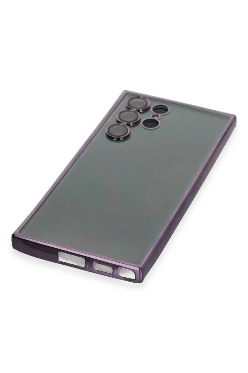 Galaxy S22 Ultra Kılıf Razer Lensli Silikon - Mor