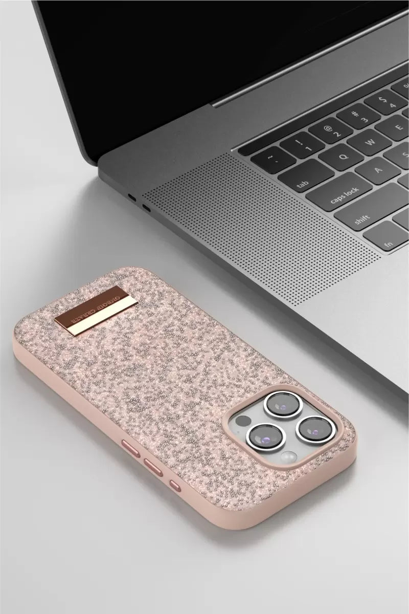 iPhone 14 Pro Bright Simli Kapak - Derin Mor