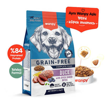 With Oven Baked Bites Ördekli Tahılsız Yetişkin Köpek Maması 1,5 Kg