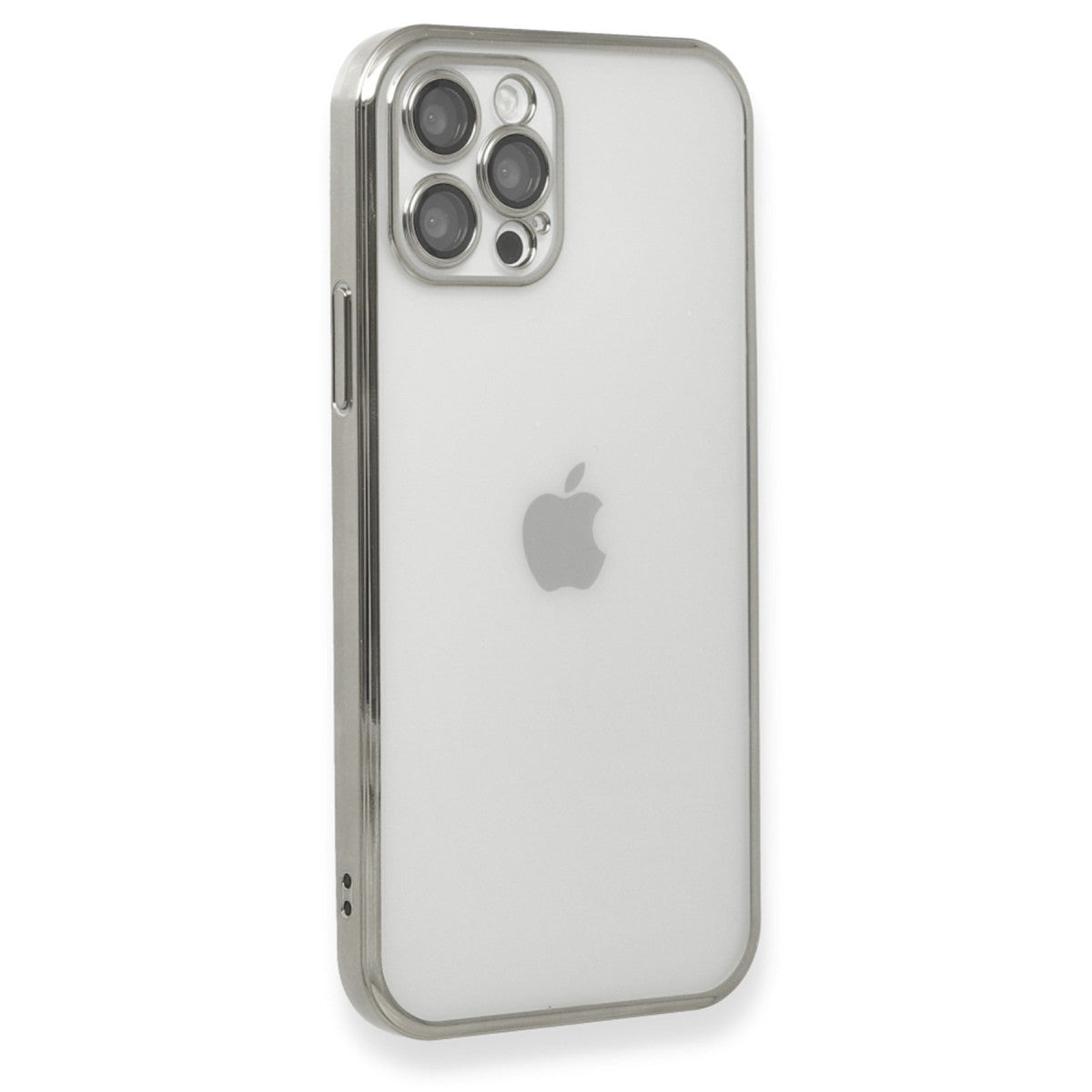 iPhone 12 Pro Kılıf Razer Lensli Silikon - Gümüş