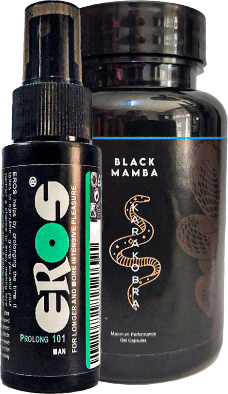 EROSPROF101 Erkeklere Büyük Boy 60ML Geciktiricisprey + Siyahkobra Erkeklere karakobra Hissi 60LI