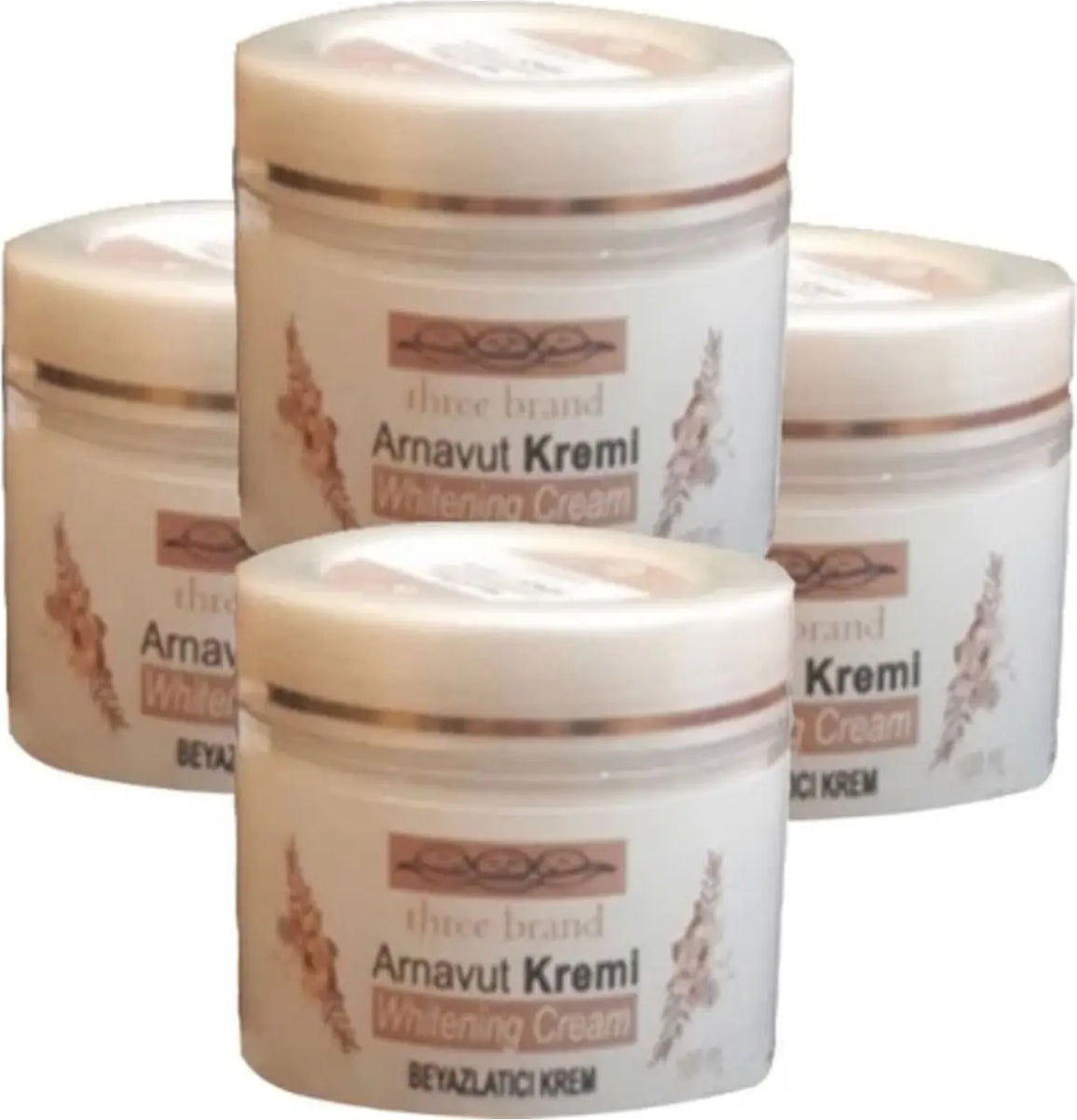 Three Brand 4lü Adet Arnavut Kremi Whitens Cream Tüm Bölge Kremi 100 ml