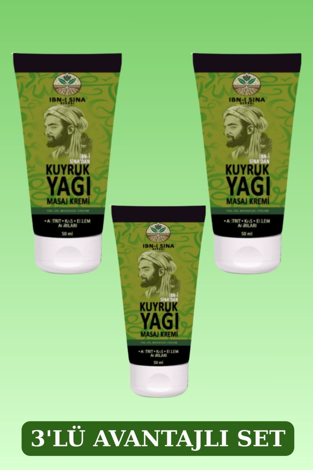 Ibn-I Sina Kuyruk Yağı Masaj Kremi 50ML x 3 Adet