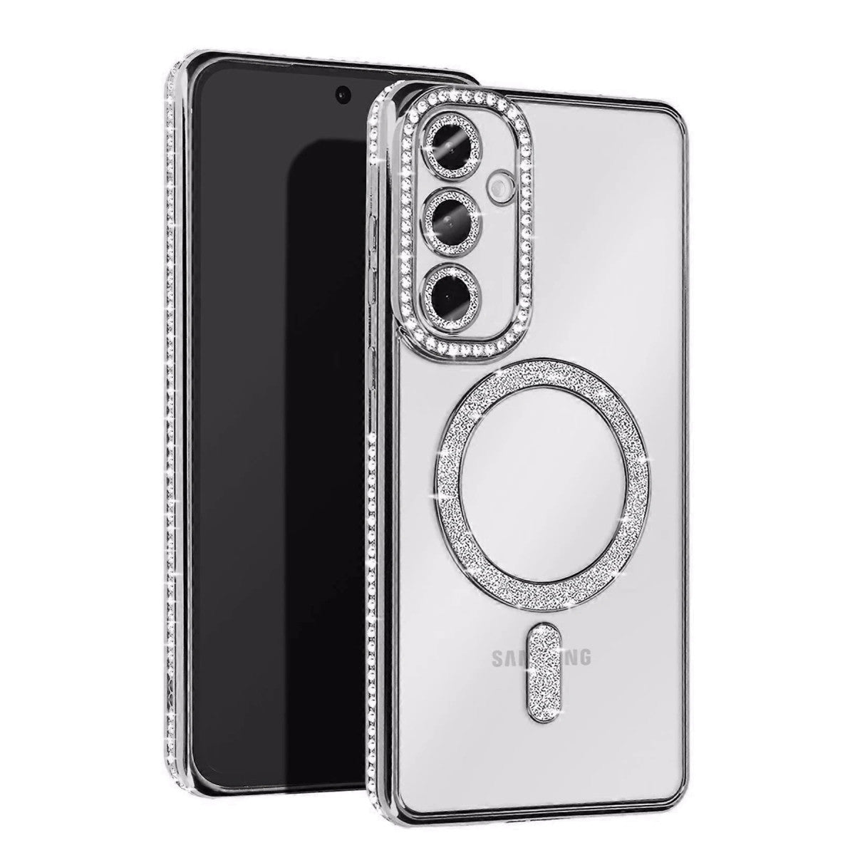 Galaxy A25 5G Joke Simli Magneticsafe Kılıf - Gümüş