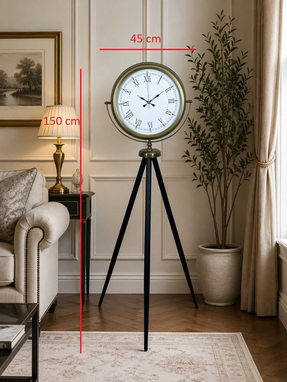 Prestij Vintage Tripod Ayaklı Saat