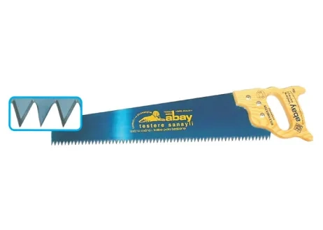 Abay Mavi Çelik Klipsli Testere 50 Cm - Ahşap Sap