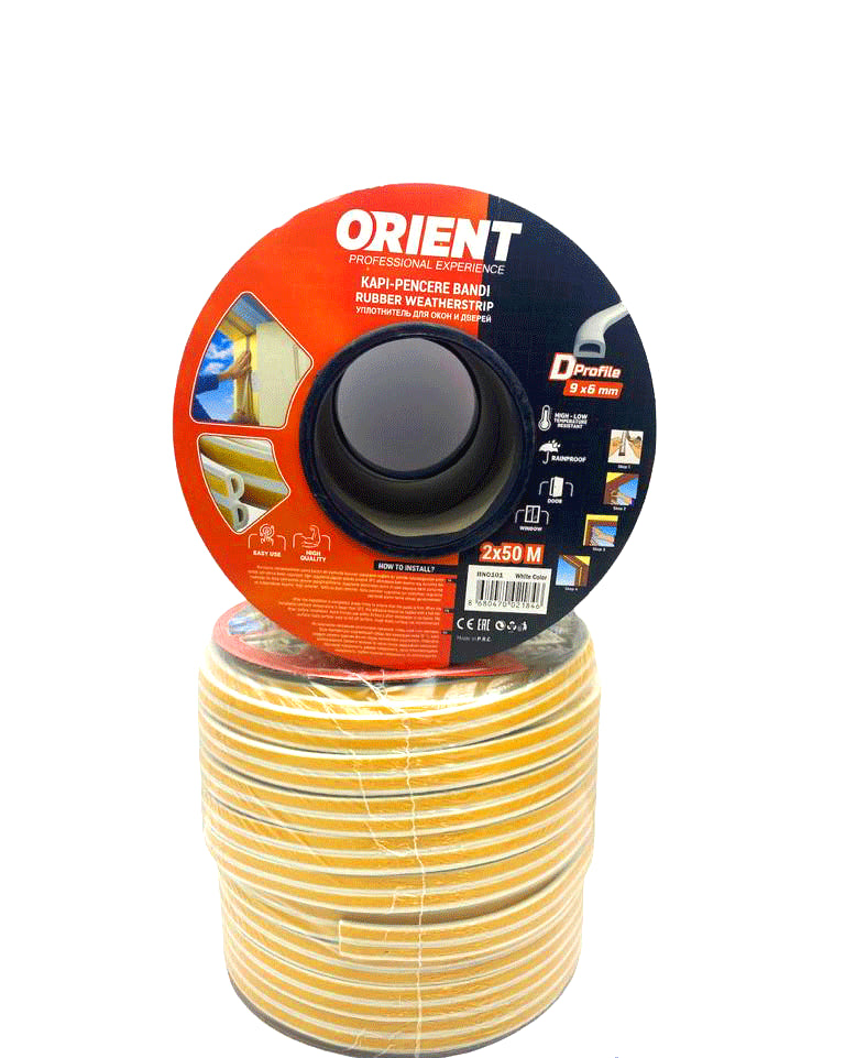 BEYAZ 100MT2X50MTBOBİN FİTİL KAPI PENCERE BANT (5643)