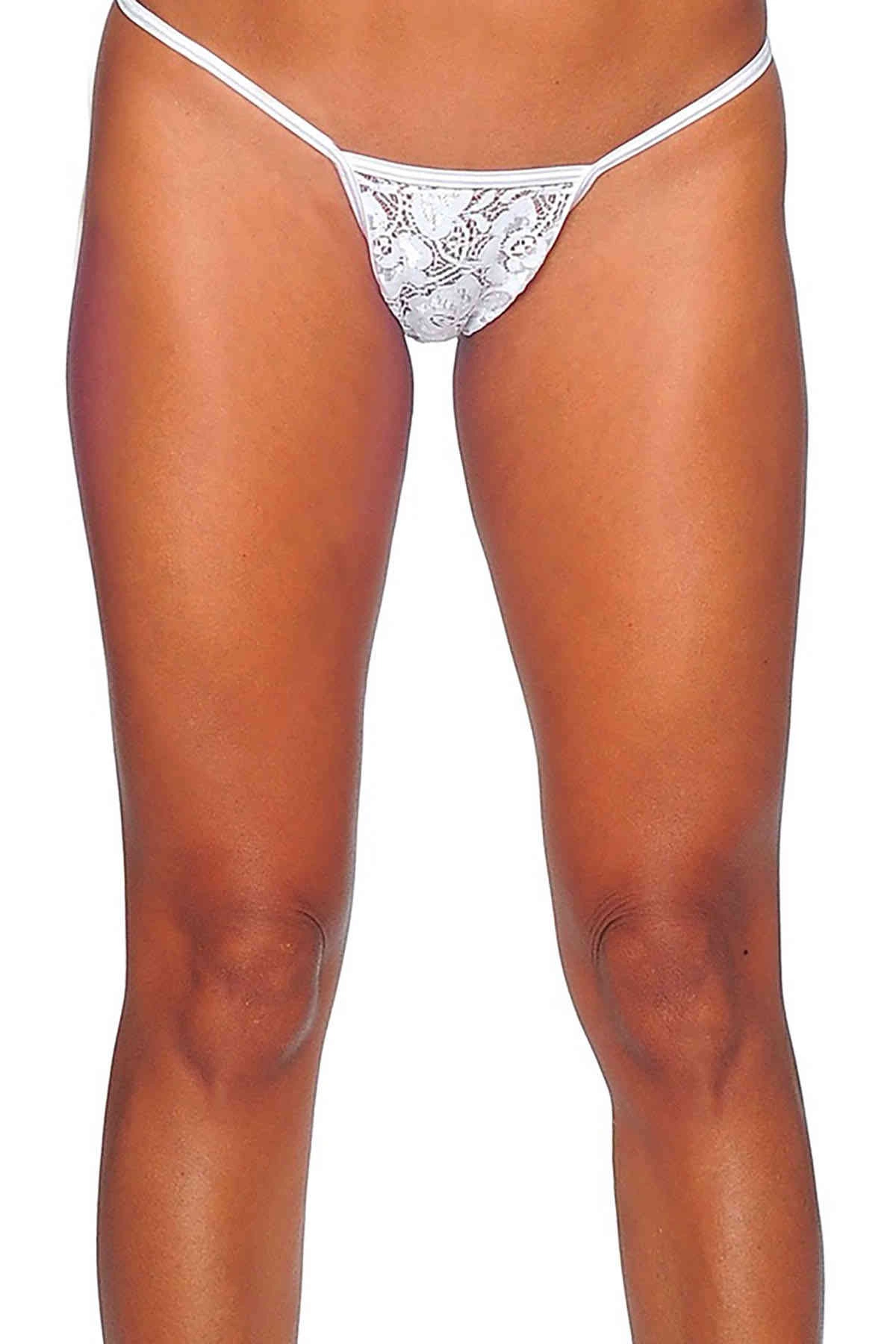 Beyaz Dantelli Tanga TM1165 - Beyaz / XL