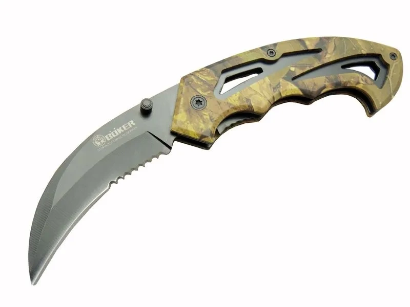Böker 2-6 Karambit Outdoor Çakı 19 Cm - Plastik Kamuflaj Saplı