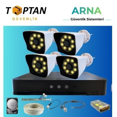 4 Warm LED Kameralı 1 Tb HDD Dahil Güvenlik Seti