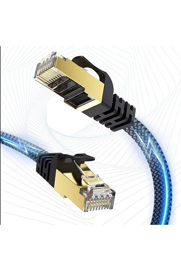 Cat 8 LAN Kablosu –Ethernet Kablosu Örgü Kaplama, Yüksek Hızlı (5 METRE)