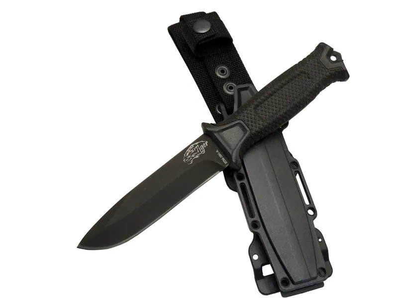 Columbia Tiger Tactical Htm 1041 A Siyah Outdoor / Survival Bıçak 27cm - Kauçuk Sap, Kılıflı, Kutulu