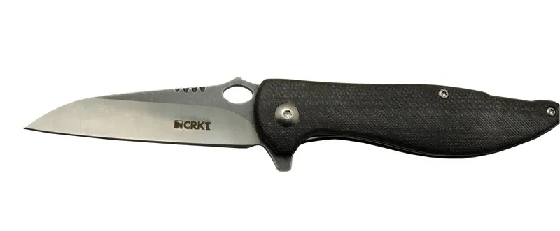 Crkt Lotus 1265 Bk Siyah Kamp / Outdoor Çakı 18cm - Yarı Otomatik, Kemerlikli, Kutulu