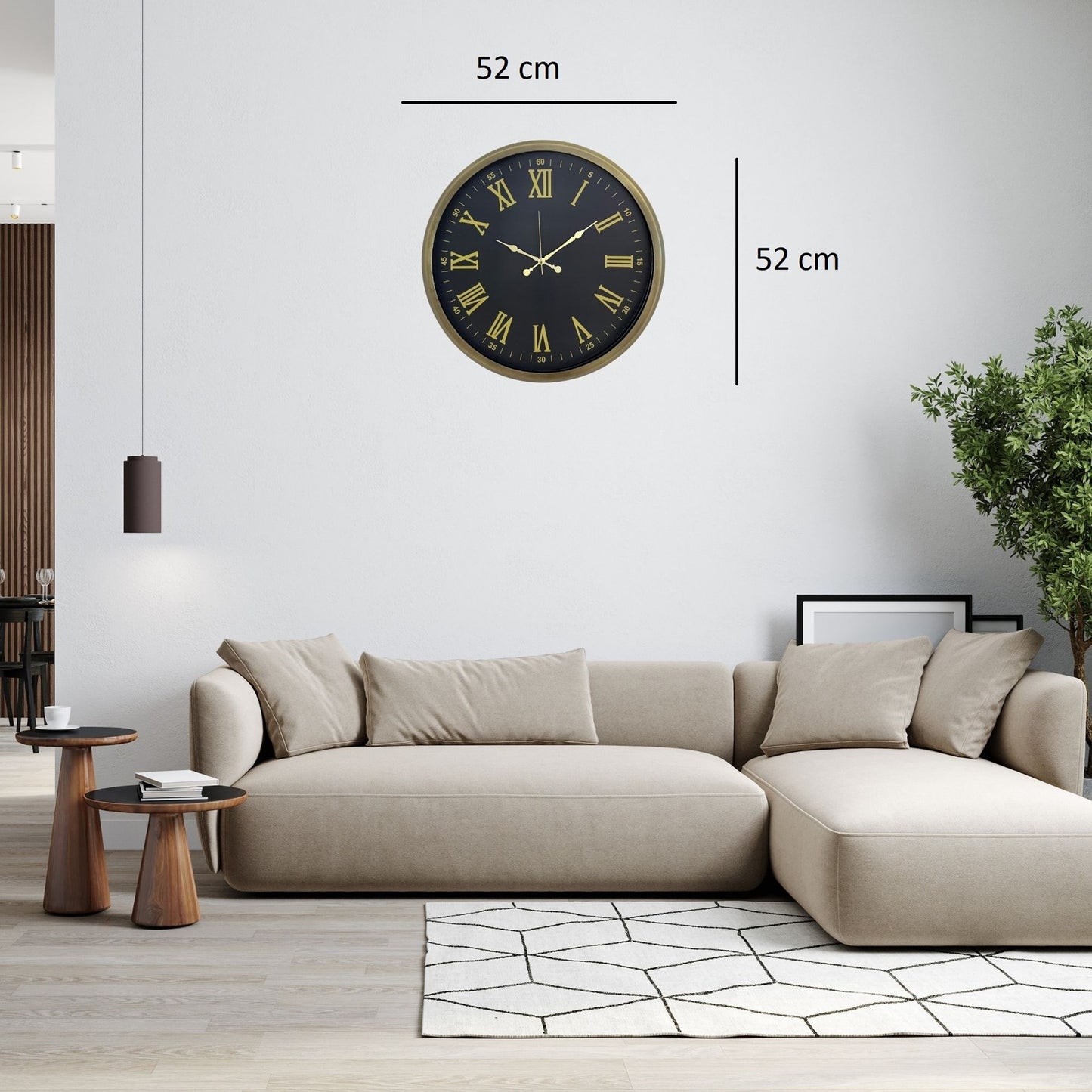 Eskitme Roma Elegant 52 x 52 Cm Duvar Saati
