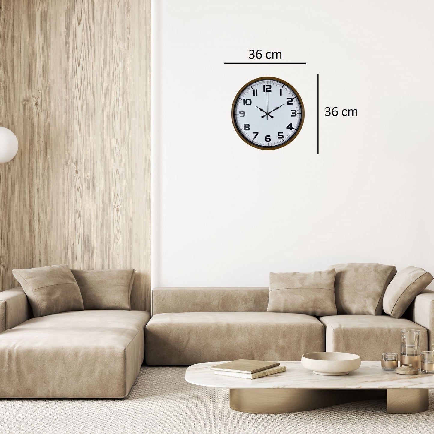 Kahverengi 36 Cm Standart Duvar Saati