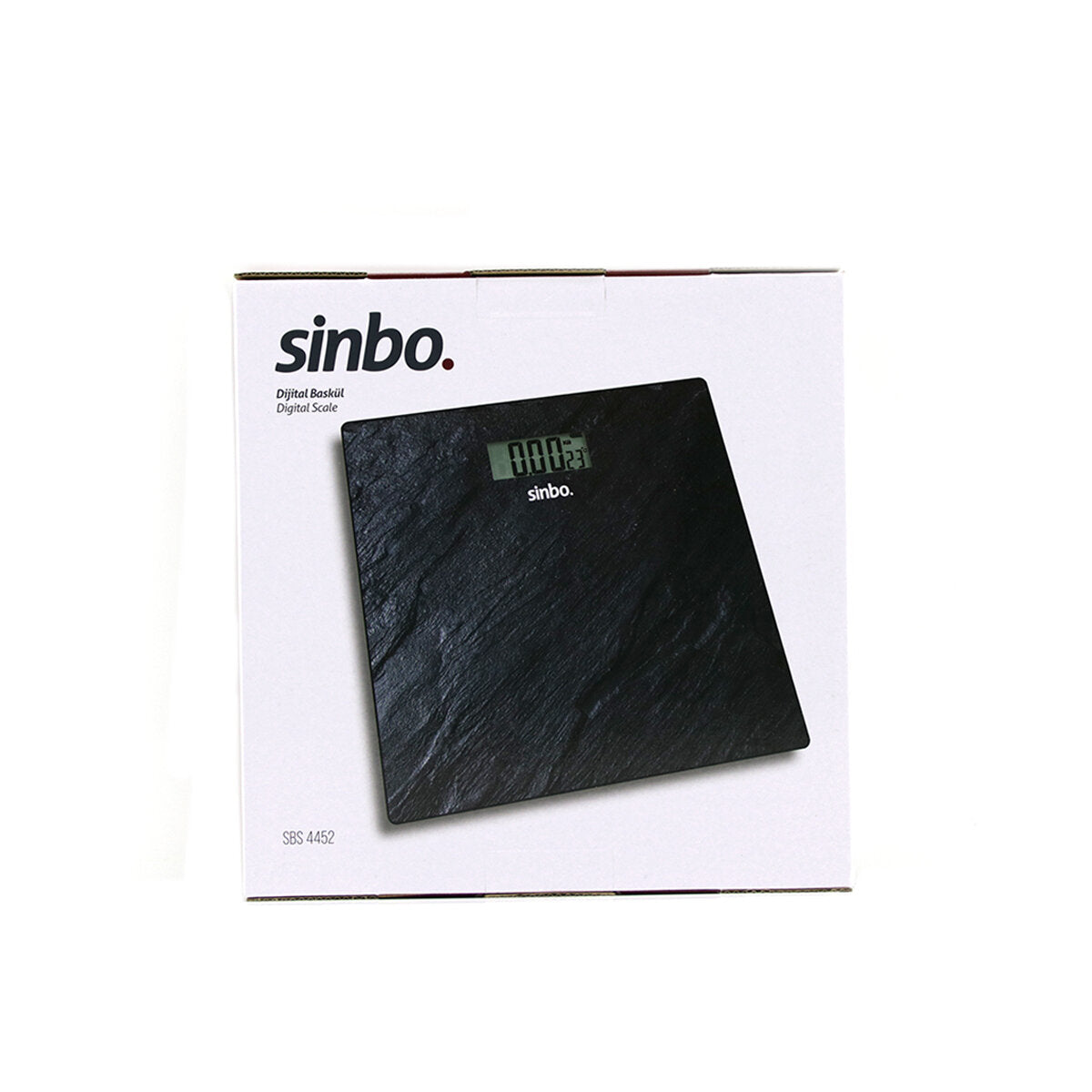 DİJİTAL - PİLLİ BANYO BASKÜL TERAZİ TARTI LCD EKRAN - SICAKLIK GÖSTERGE 180KG/50GR 28X28CM SBS-4452 (5643)
