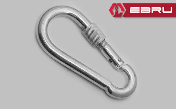 Ebru Vidalı Karabina, Kanca, Çengel 10mm - 2 Adet