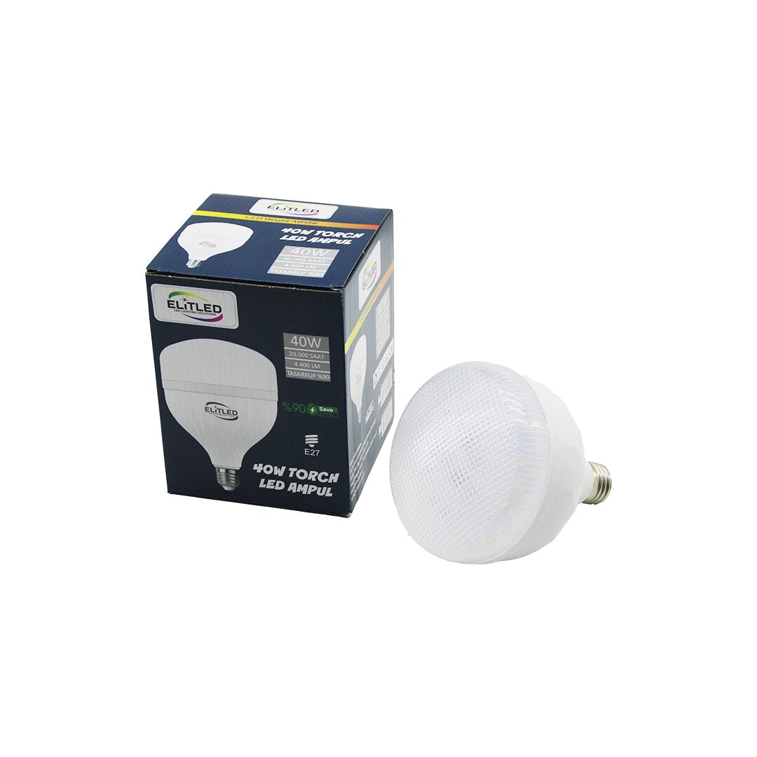 ELİTLED EL-02 12/24 40W TORCH LED BULB AMPUL BEYAZ - 6400K E27 4400 LÜMEN 20.000 SAAT ÖMÜR (5643)
