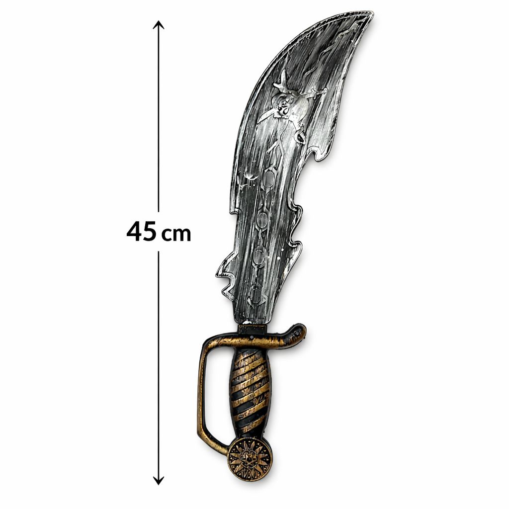 Eskitme Detaylı Plastik Korsan Kılıcı 45 cm (5643)