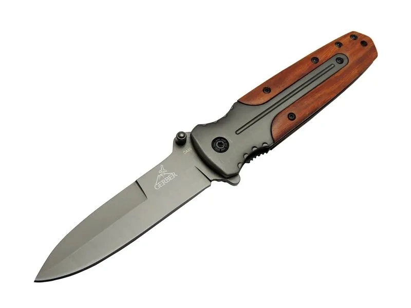 Gb Da59 Avcı Tip Kamp Çakısı 21 Cm - Metal & Ahşap Sap, Kemerlikli