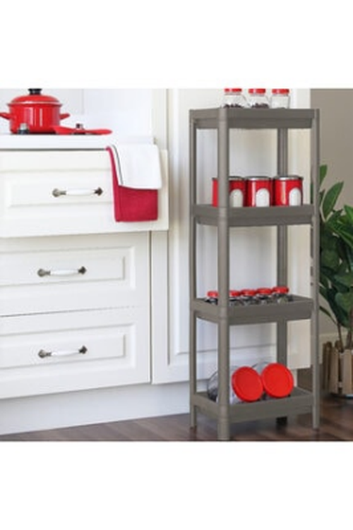 GRİ - ANTRASİT DİKDÖRTGEN RAF ÜNİTESİ PLASTİK (5643)