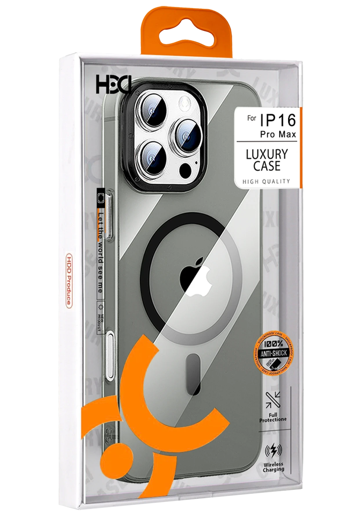 HDD Apple iPhone 16 HBC-306 Aden PC Magsafe Kapak - Siyah