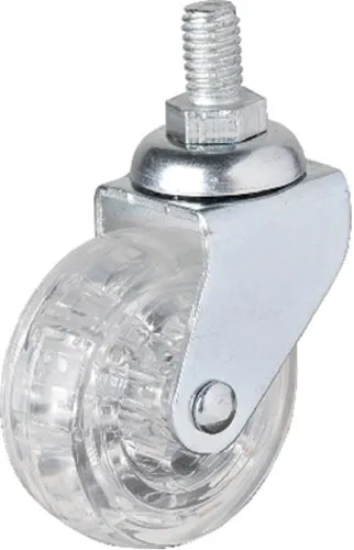 Hts 326 - 50x20 Mm Şeffaf Makaralı Vidalı Teker 4 Adet