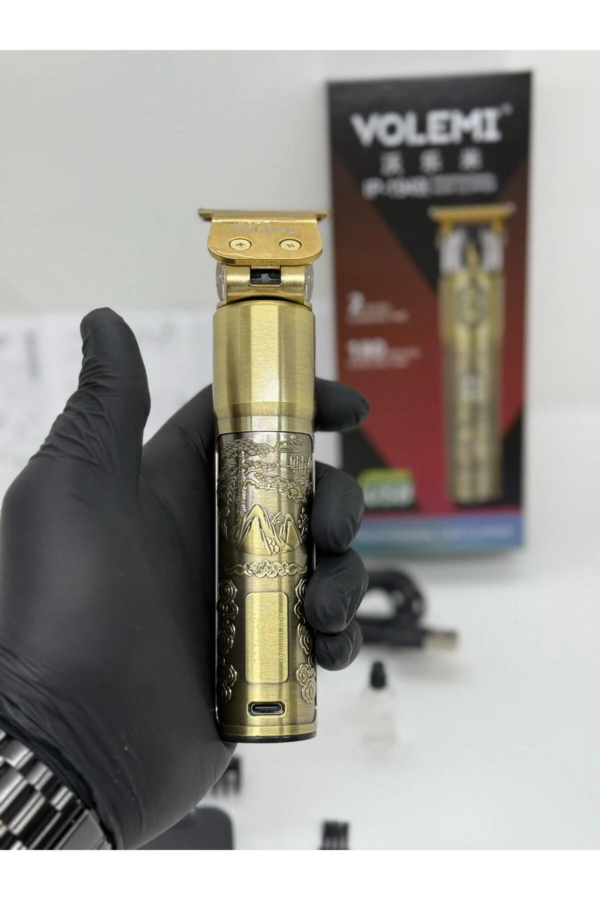 Ip-1949 Şarj Göstergeli Sakal Lazer Öncesi Vücut Ense Çizim Kişisel Bakım Aletleri Sıfıra Yakın Tıraş