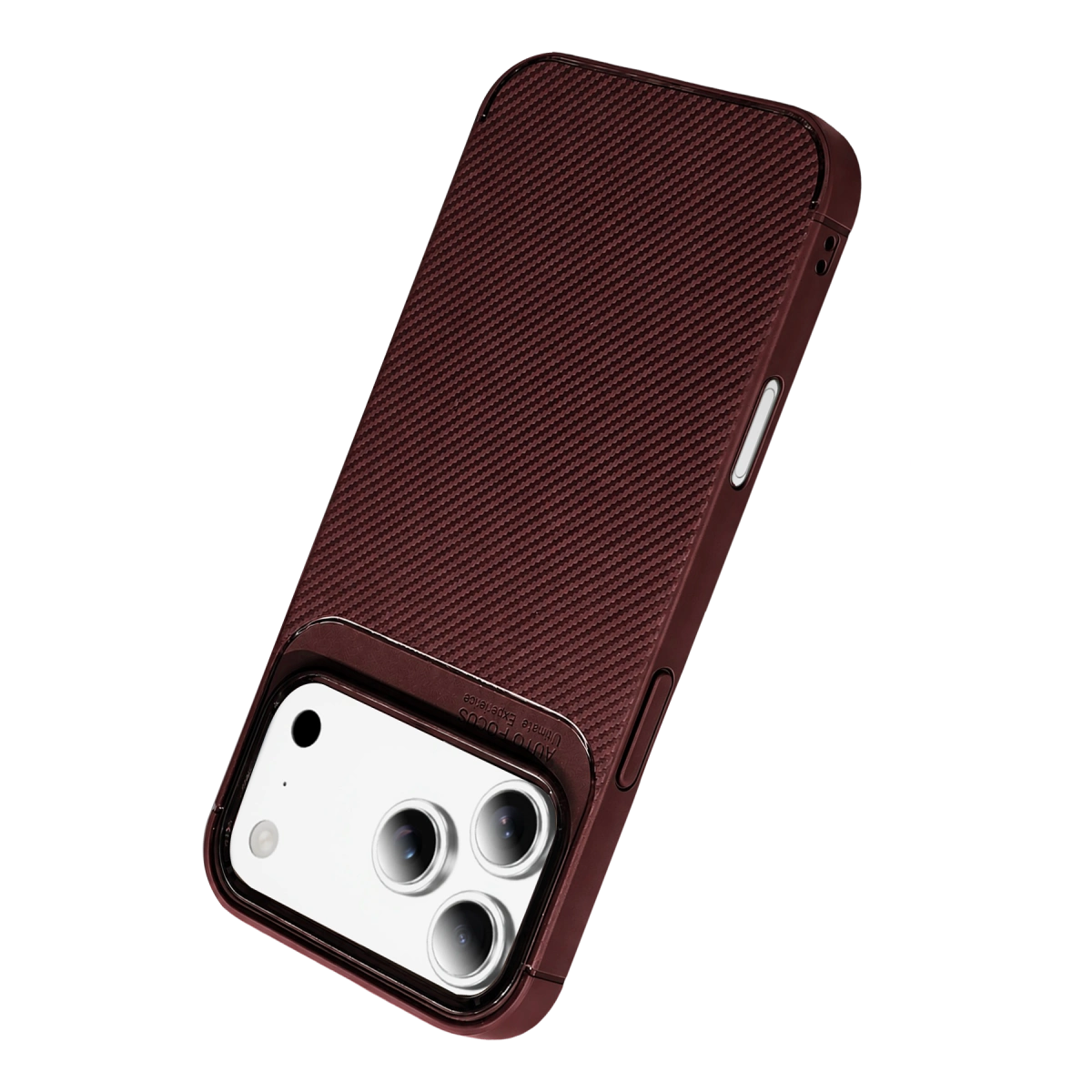 İphone 18 Pro Auto Focus Karbon Kapak - Bordo
