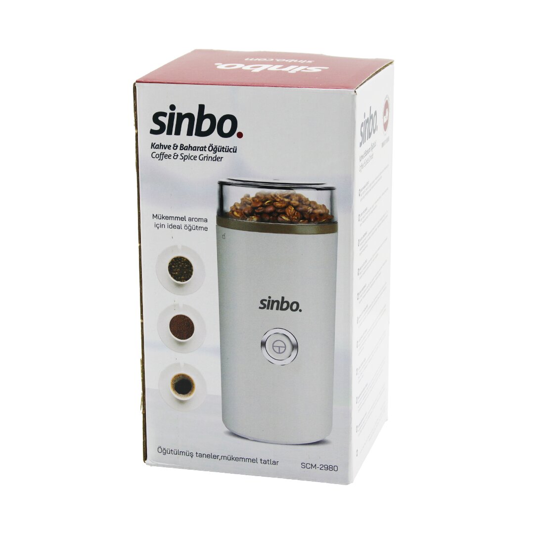 KAHVE - BAHARAT ÖĞÜTÜCÜ MAKİNE 2 BIÇAKLI ÇELİK ÖĞÜTME HAZNESİ 70GR ÖĞÜTME AC MOTOR=180W SCM-2980 (5643)