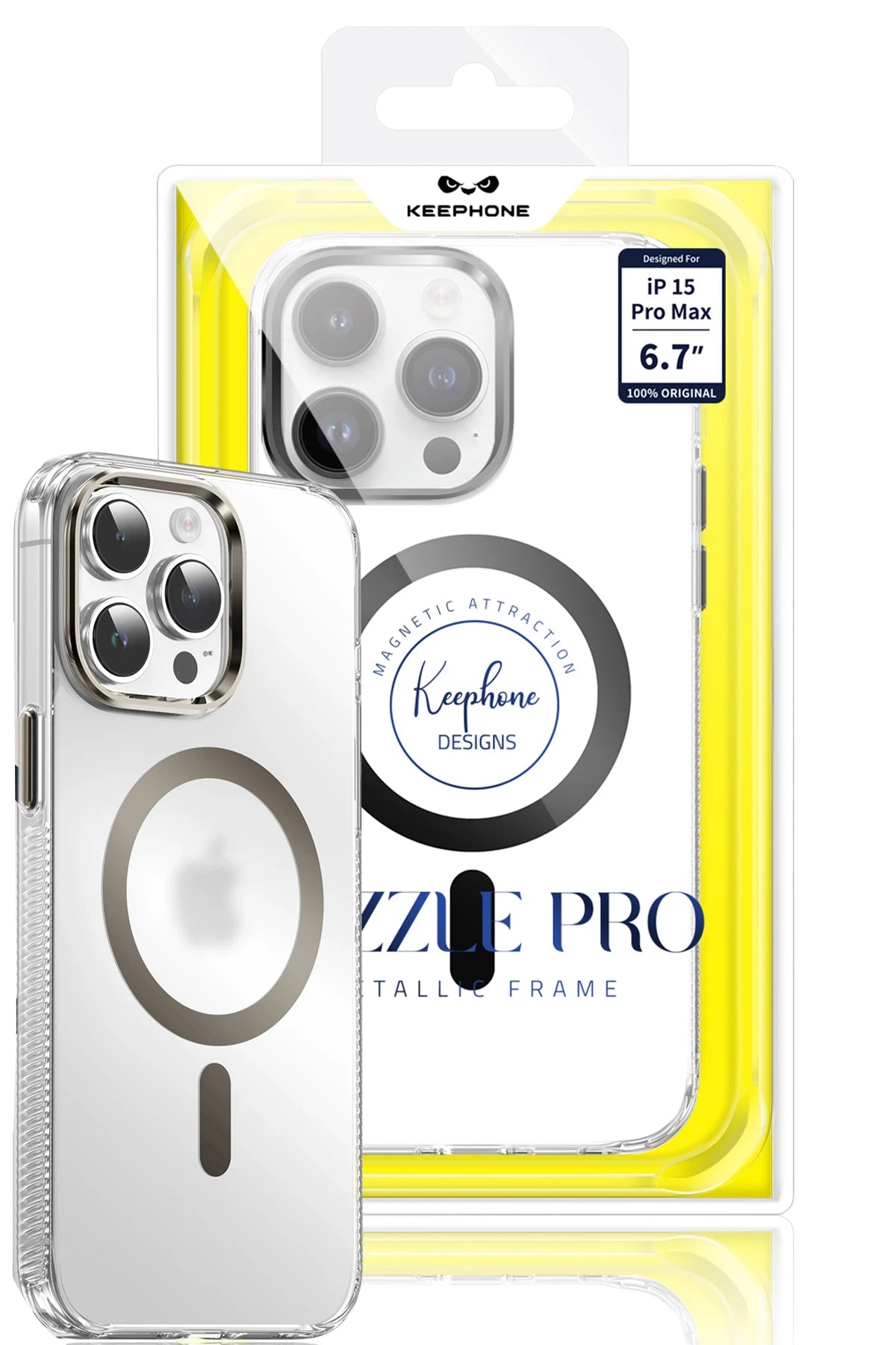 Keephone Apple iPhone 15 Pro Max Dazzle Pro Matte Magsafe Kılıf - Siyah