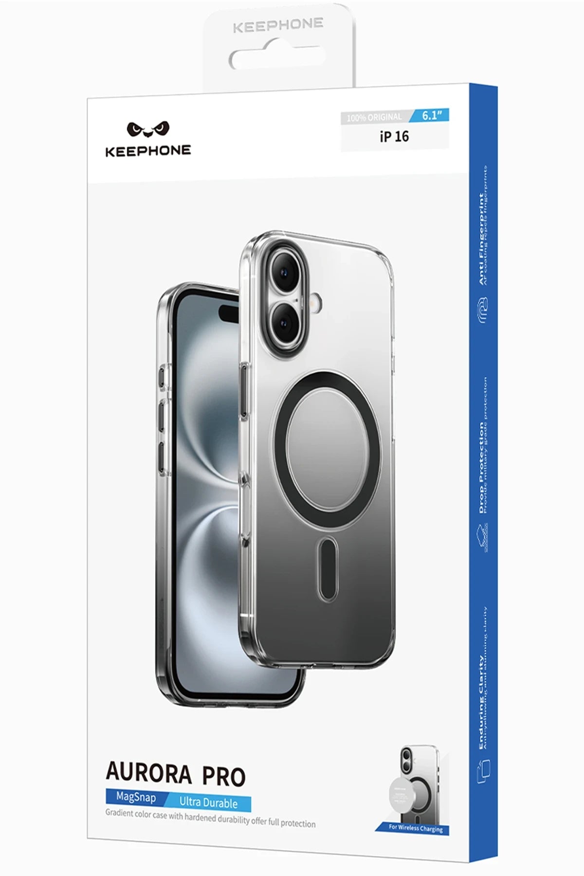 Keephone Apple iPhone 16 Aurora Pro Magsafe Kılıf - Siyah Titanyum