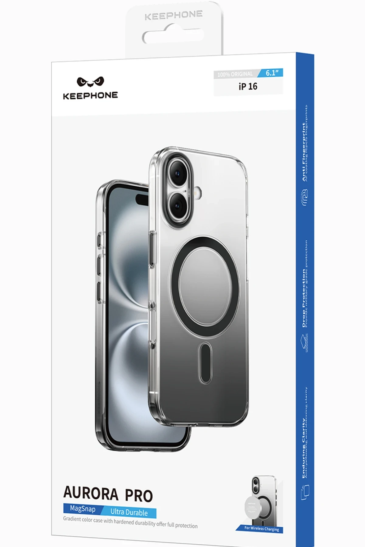 Keephone Apple iPhone 16 Pro Aurora Pro Magsafe Kılıf - Siyah Titanyum
