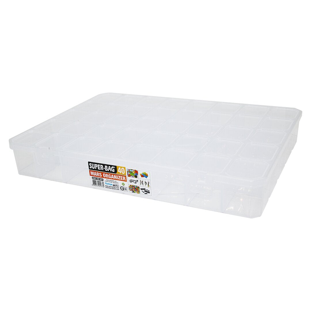 MARS 40 BÖLMELİ ŞEFFAF ORGANİZER BOX 39x30x55CM (5643)