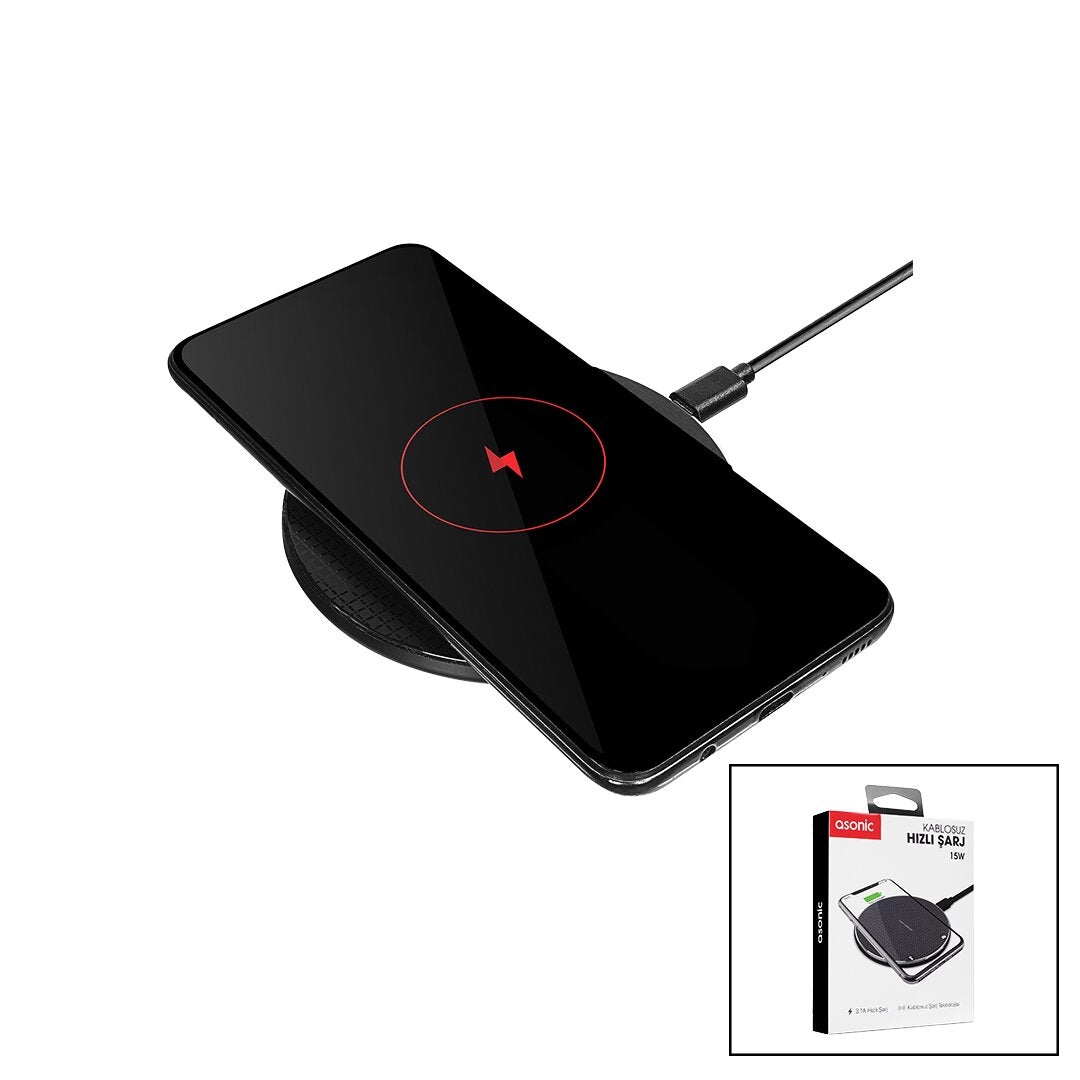 MASA ÜSTÜ KABLOSUZ HIZLI ŞARJ CİHAZI 3.1A - 15W AS-W150 (5643)