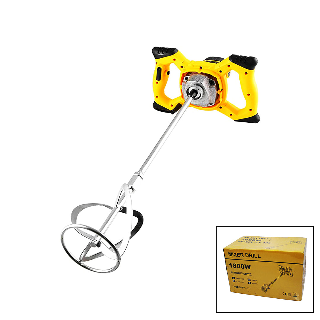 MIXER DRILL ZY-120 HARÇ - BOYA KARIŞTIRICI MİKSER MATKAP 120MM - 1800W (5643)
